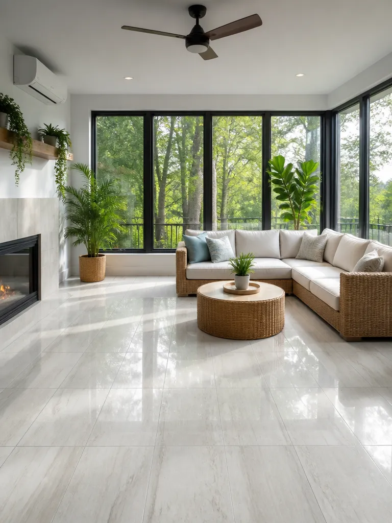 Porcelain Tile Sunroom