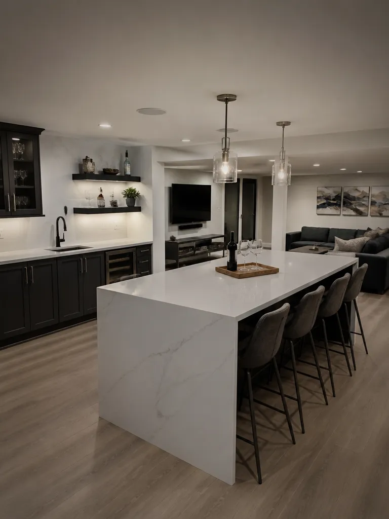 Quartz Countertops Basement