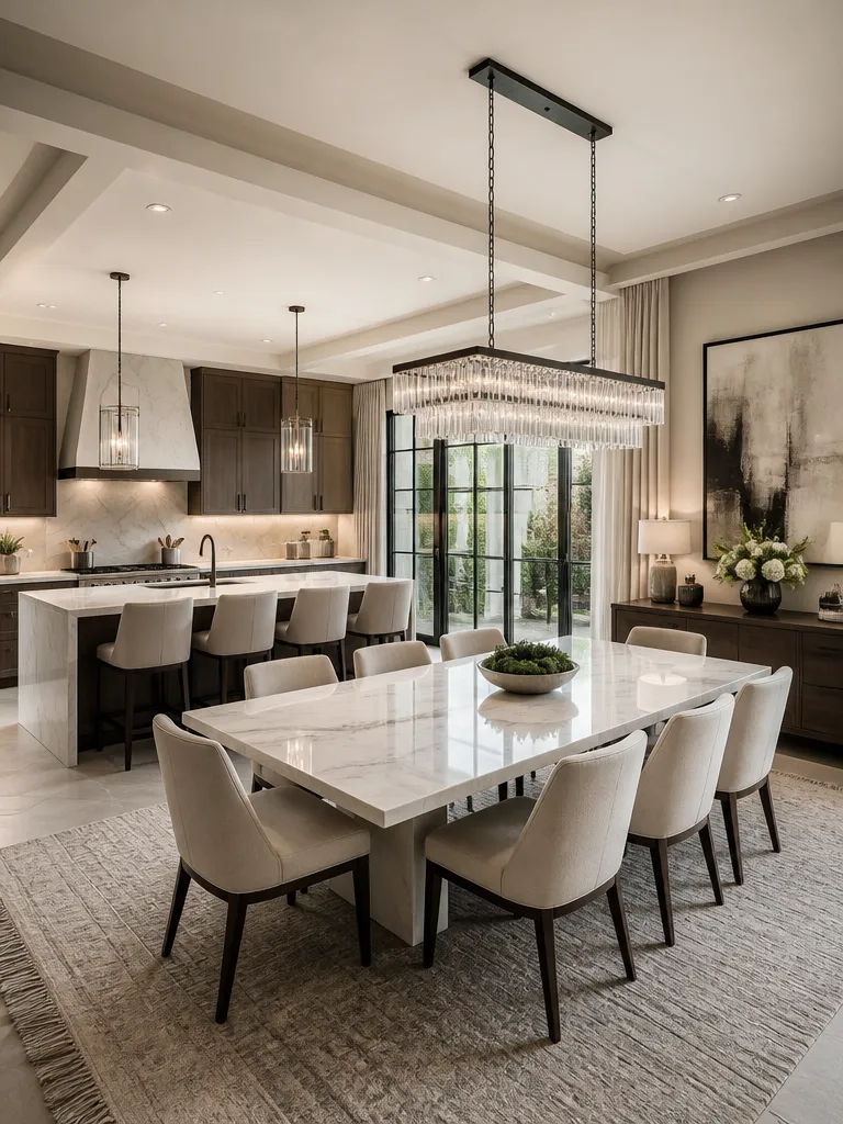 Quartz Countertops Dining Room Luxury editorial staging