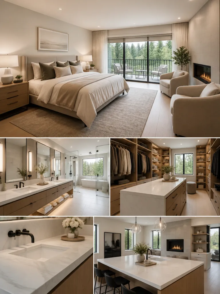 Quartz Countertops Master Suite Warm residential staging