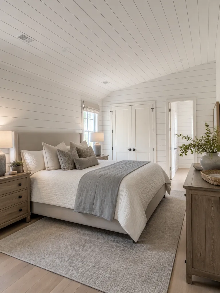 Shiplap Walls Bedroom