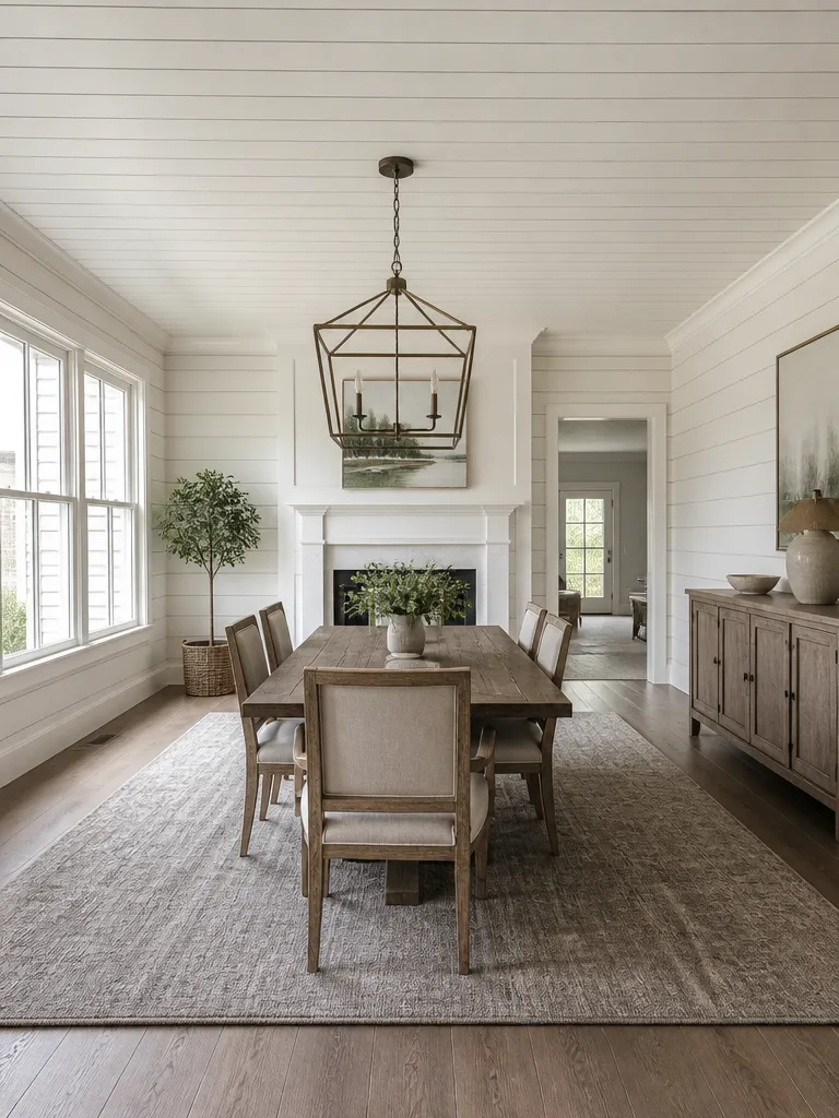 Shiplap Walls Dining Room