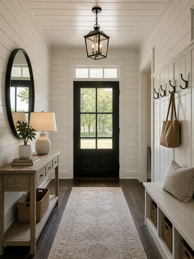 Shiplap Walls Entryway