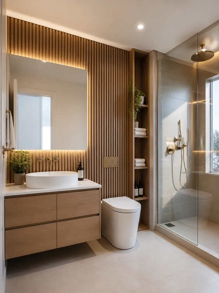 Slat Wall Bathroom