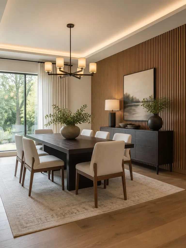 Slat Wall Dining Room