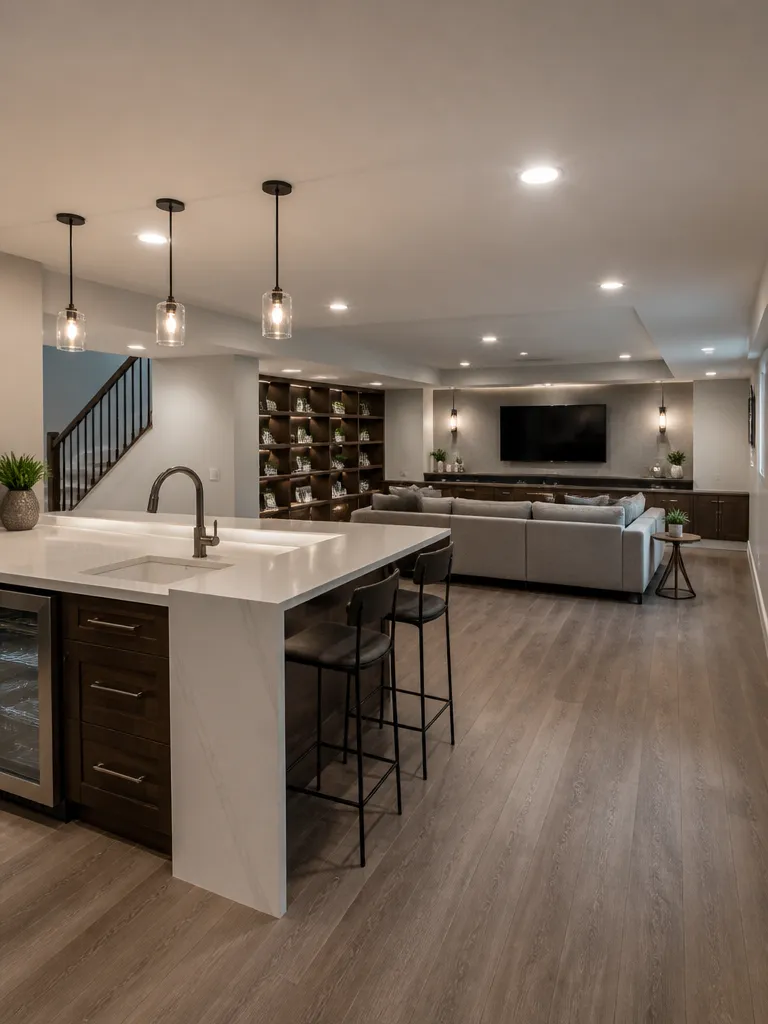 Solid Surface Countertops Basement