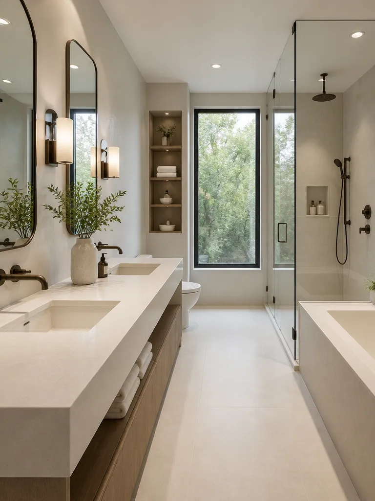 Solid Surface Countertops Bathroom Luxury editorial staging