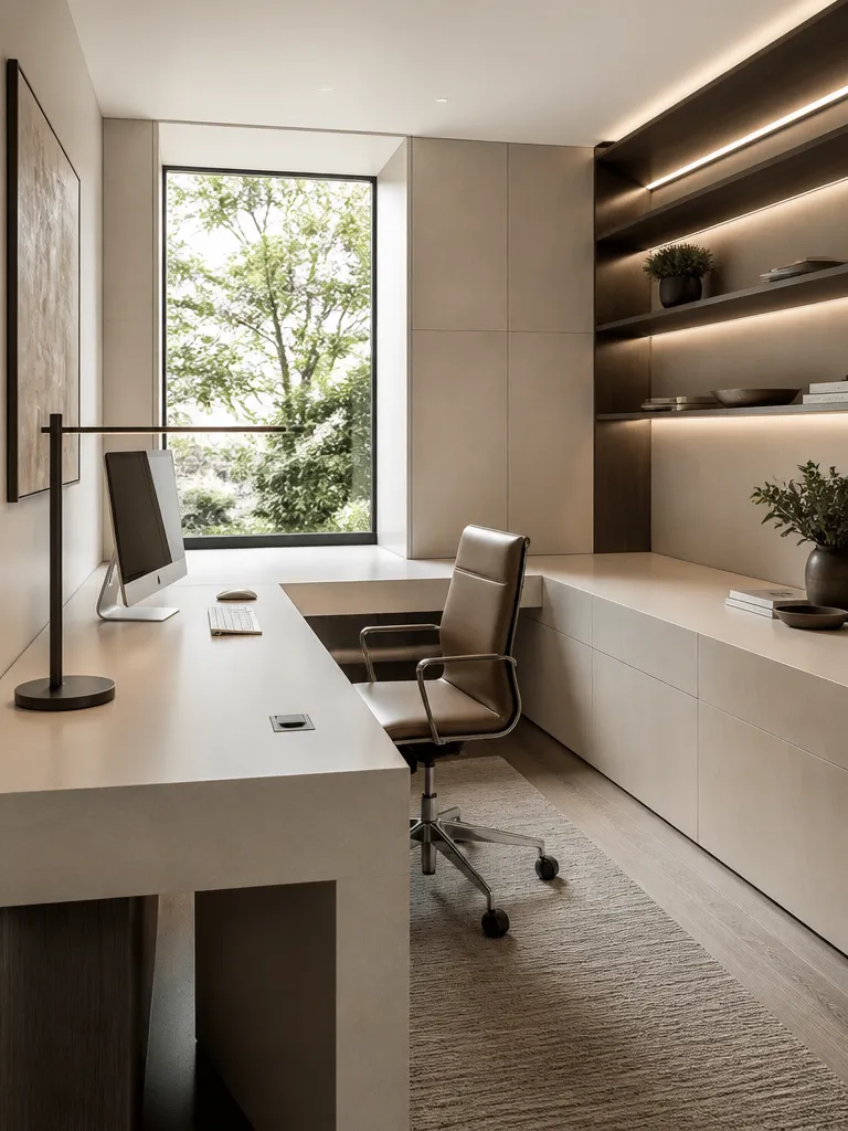 Solid Surface Countertops Home Office Luxury editorial staging