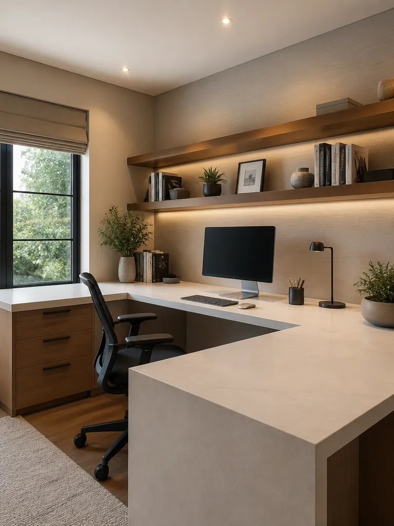 Solid Surface Countertops Home Office Warm residential staging