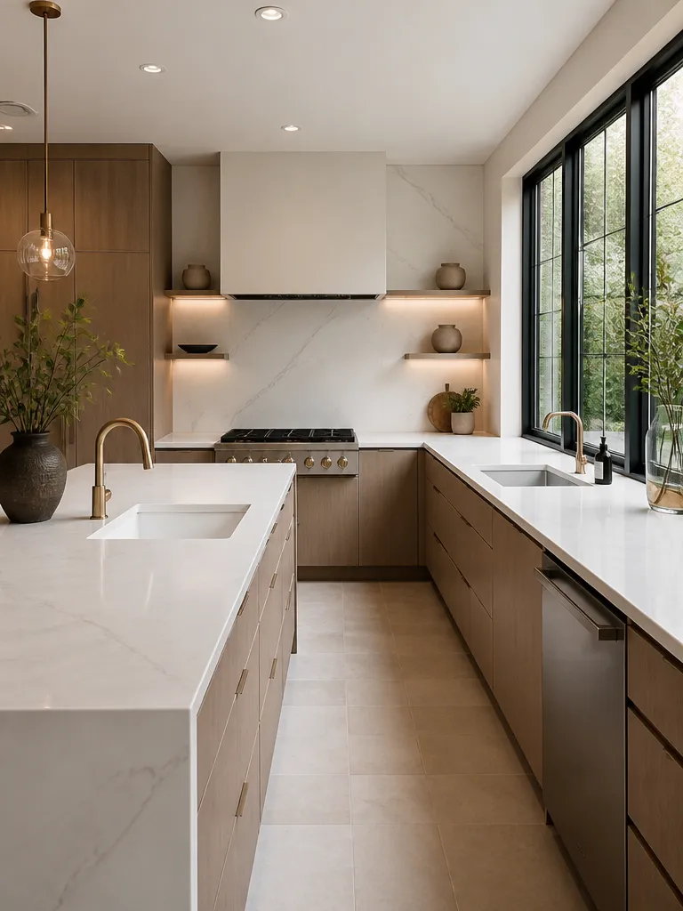 Solid Surface Countertops Kitchen Luxury editorial staging