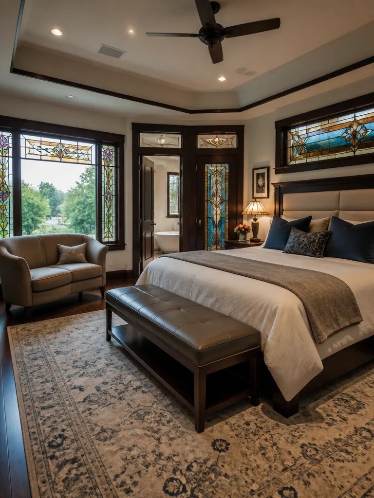 Stained Glass Master Bedroom