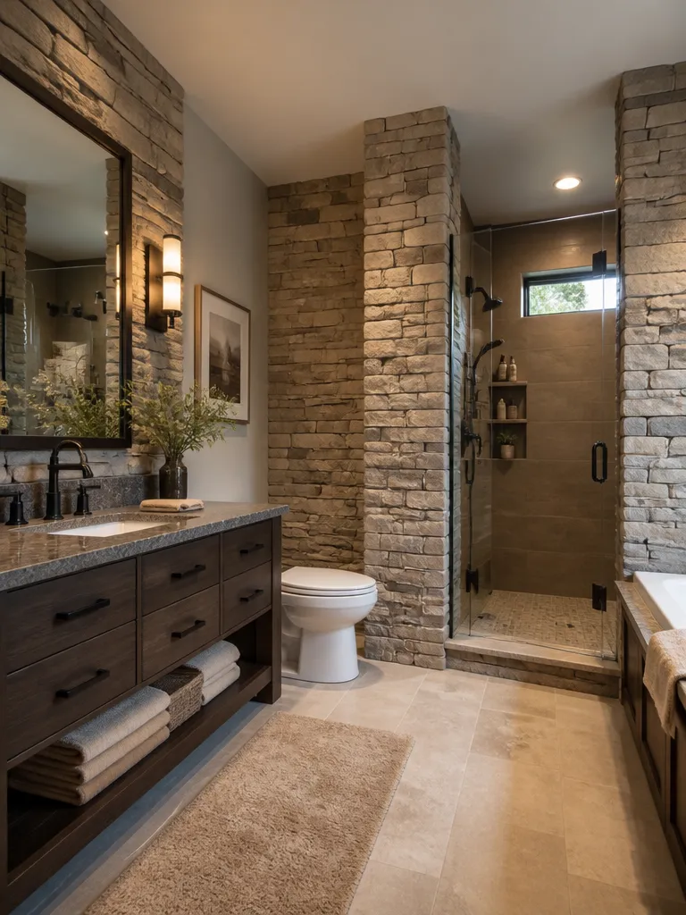 Stone Veneer Bathroom