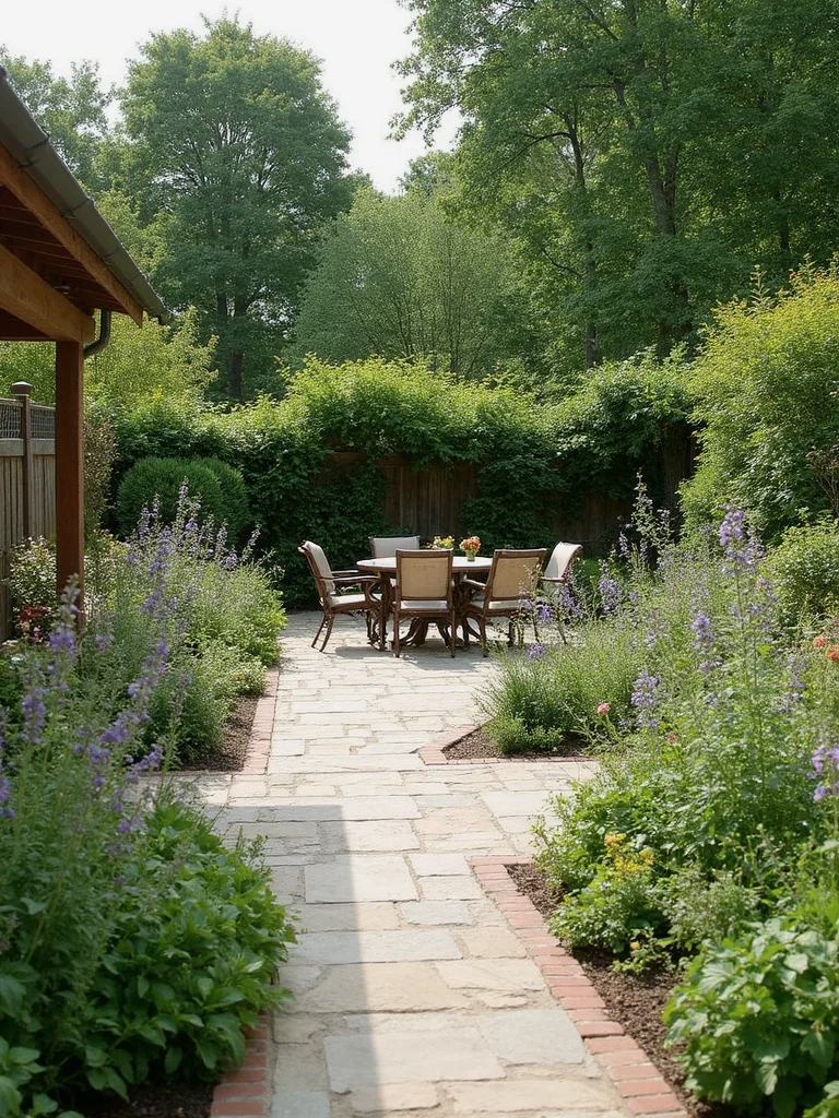 Stone Veneer Patio Warm residential staging