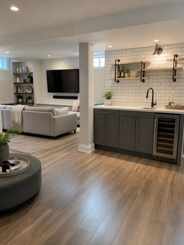 Subway Tile Basement
