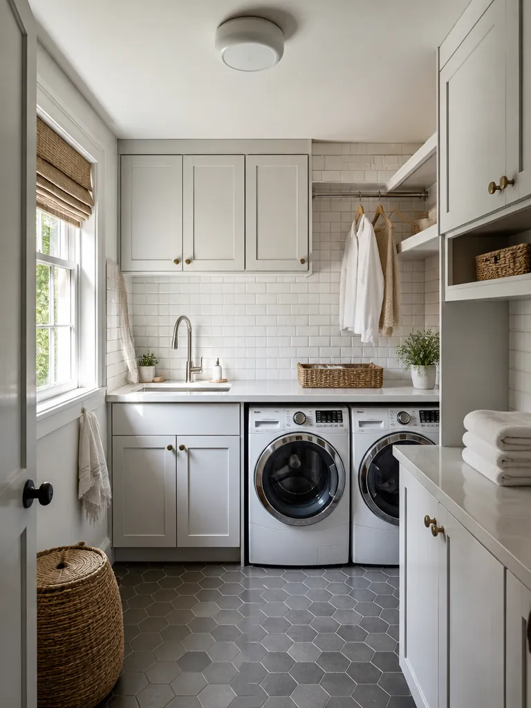 Subway Tile Laundry Room