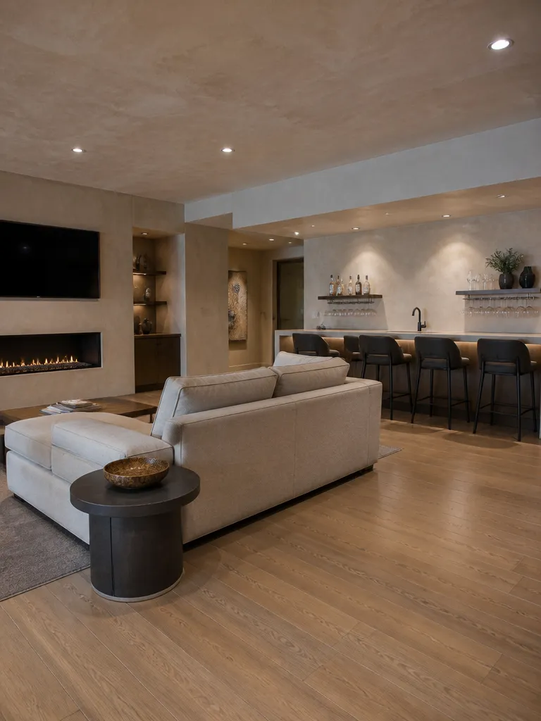 Venetian Plaster Basement