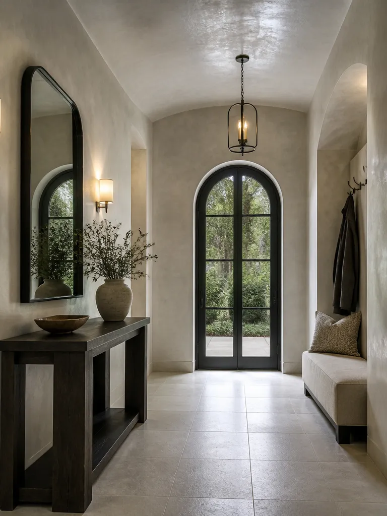 Venetian Plaster Entryway Luxury editorial staging