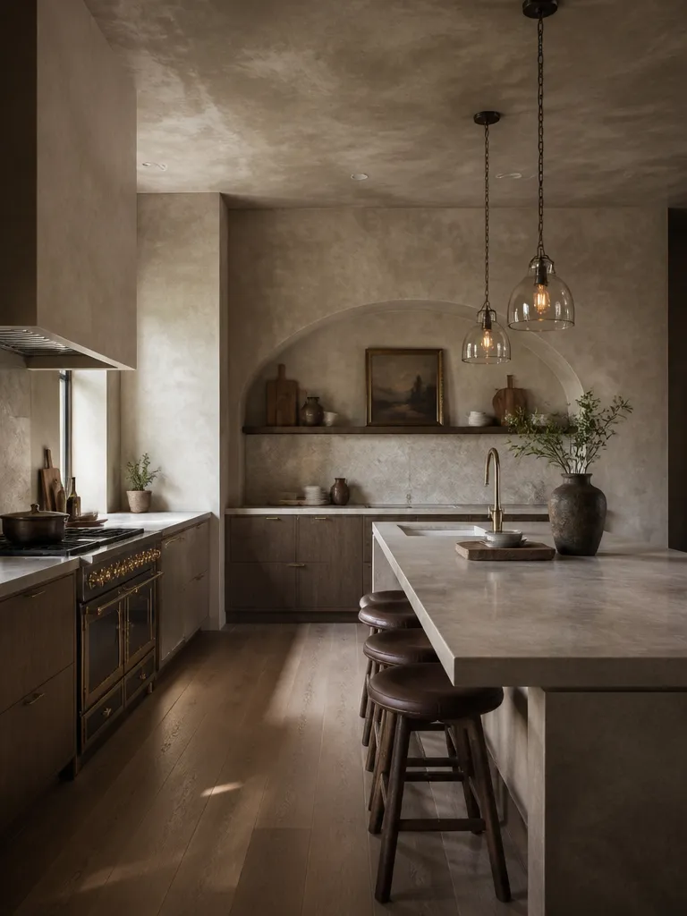 Venetian Plaster Kitchen Luxury editorial staging