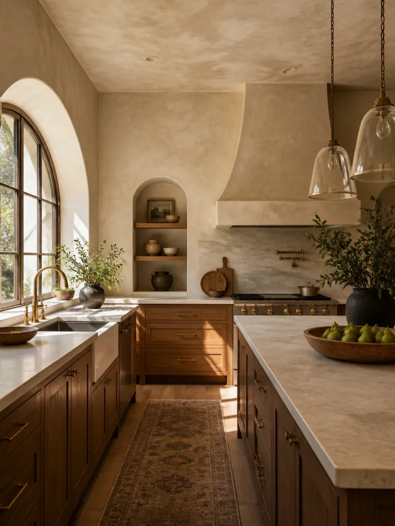 Venetian Plaster Kitchen Warm residential staging