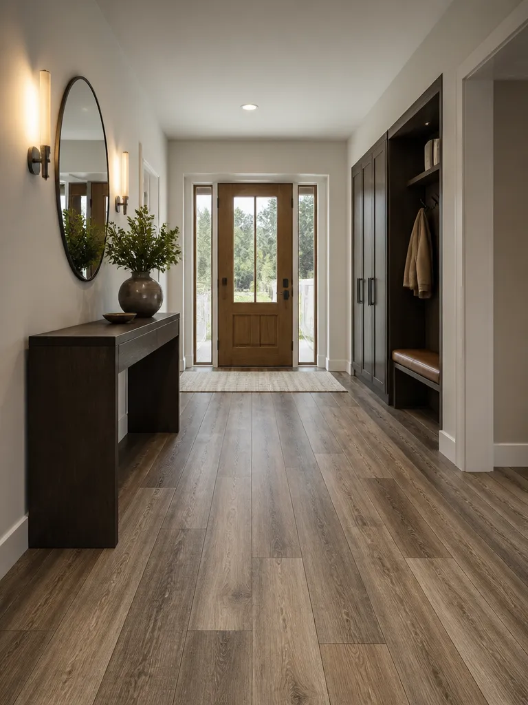 Vinyl Plank Flooring Entryway Luxury editorial staging