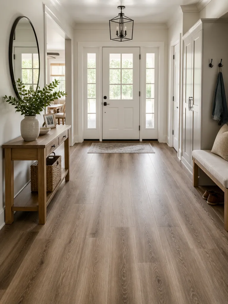 Vinyl Plank Flooring Entryway Warm residential staging