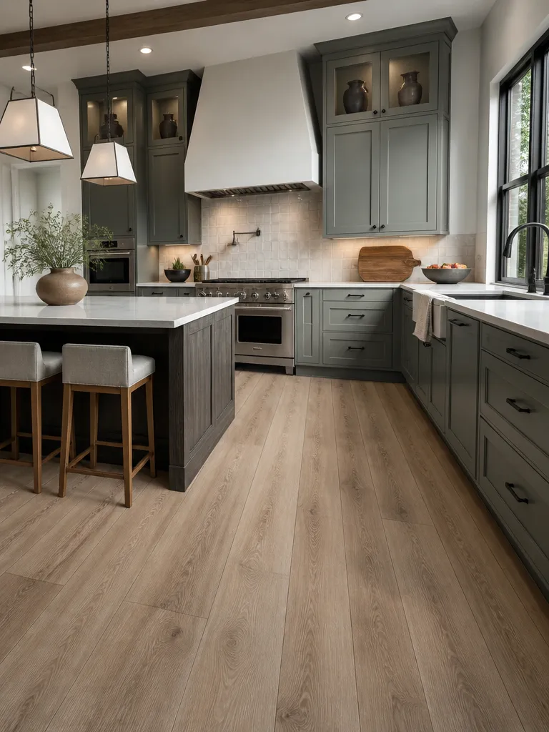 Vinyl Plank Flooring Kitchen Luxury editorial staging