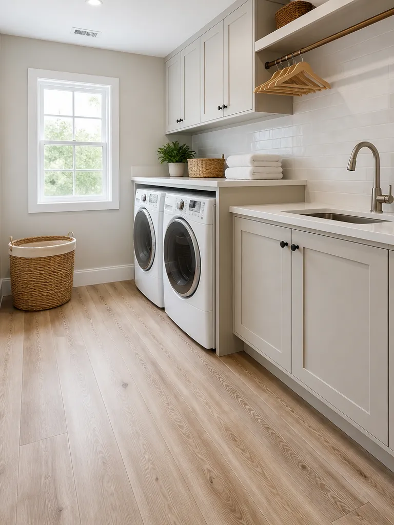 Vinyl Plank Flooring Laundry Room