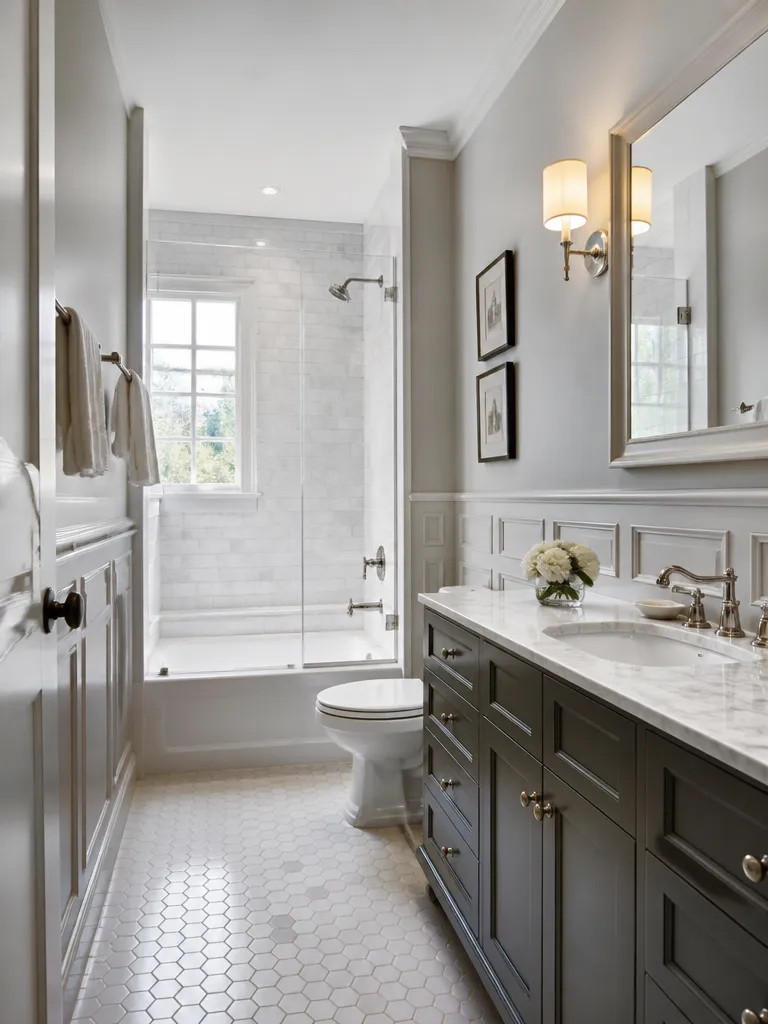 Wainscoting Bathroom Luxury editorial staging
