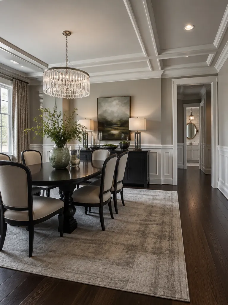 Wainscoting Dining Room Luxury editorial staging