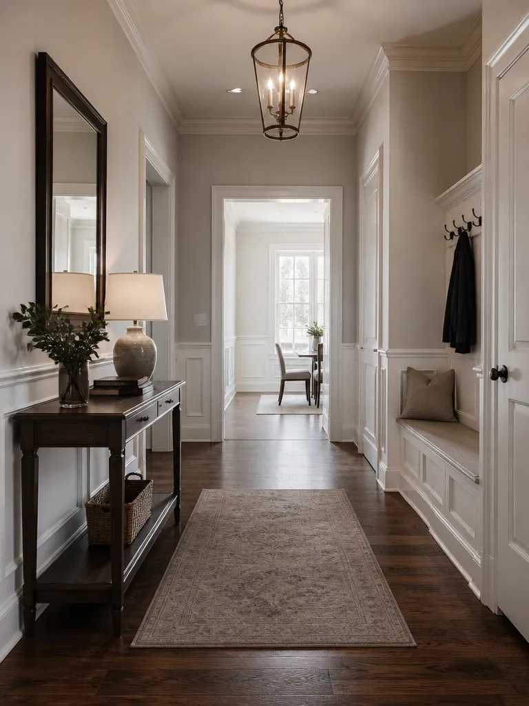 Wainscoting Entryway Luxury editorial staging