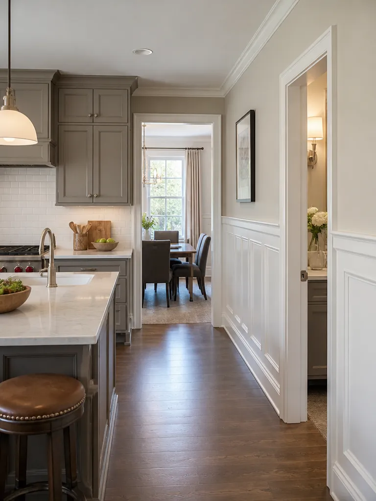Wainscoting Kitchen Warm residential staging