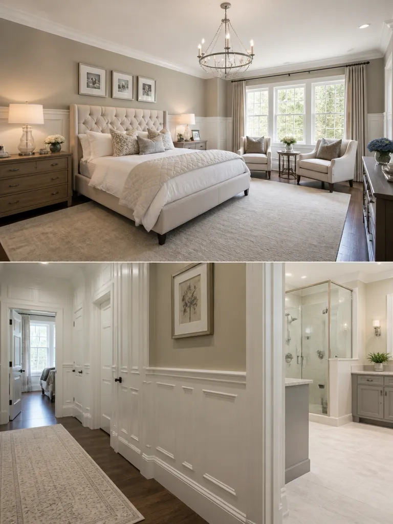 Wainscoting Master Bedroom