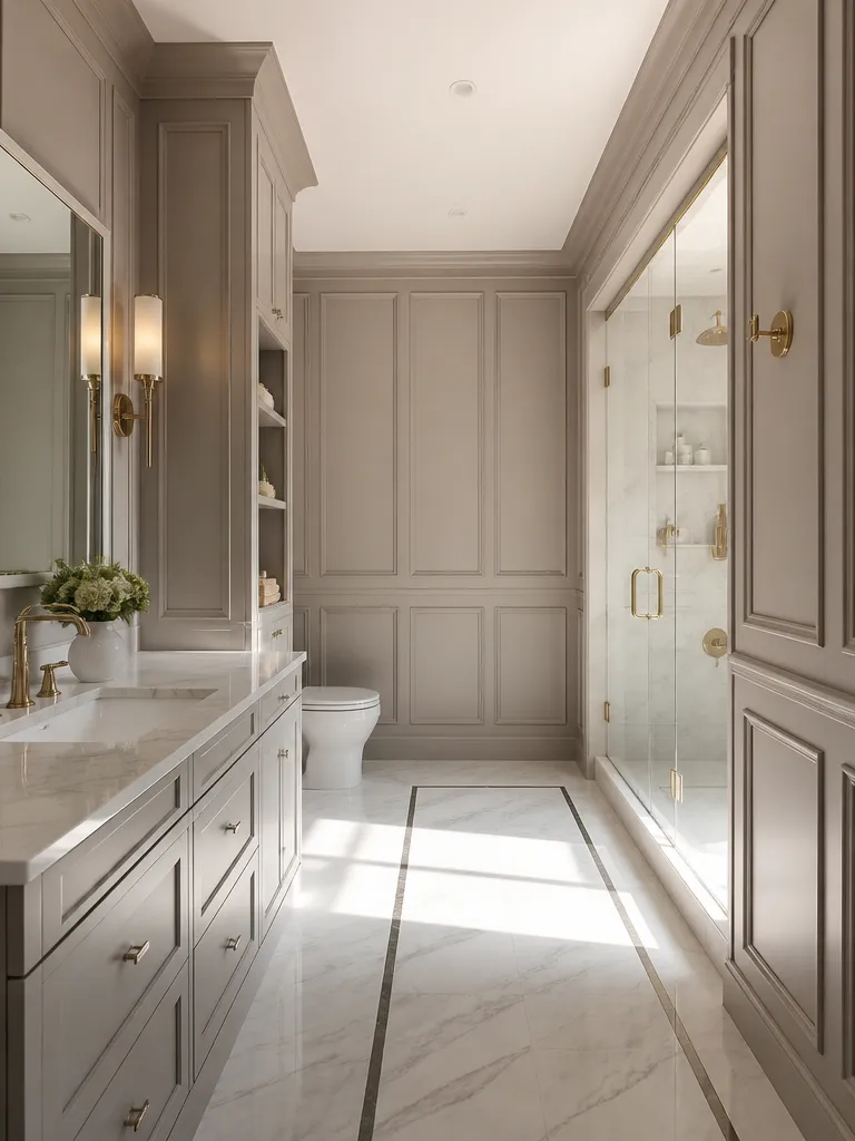 Wall Paneling Bathroom Luxury editorial staging
