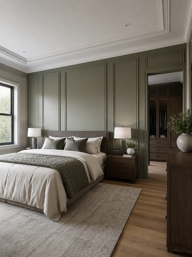 Wall Paneling Bedroom Luxury editorial staging