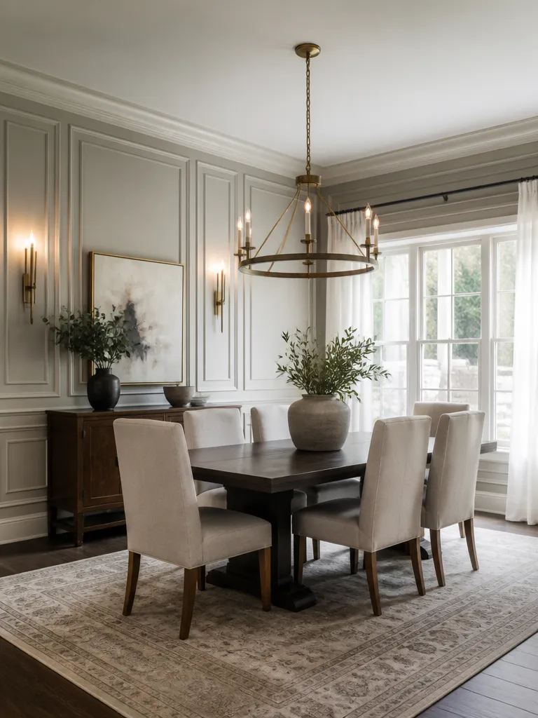 Wall Paneling Dining Room