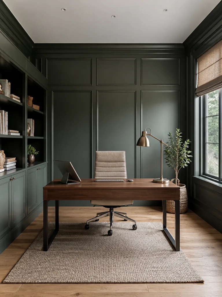 Wall Paneling Home Office