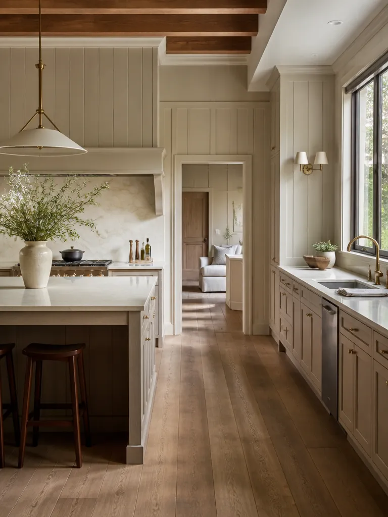 Wall Paneling Kitchen Warm residential staging