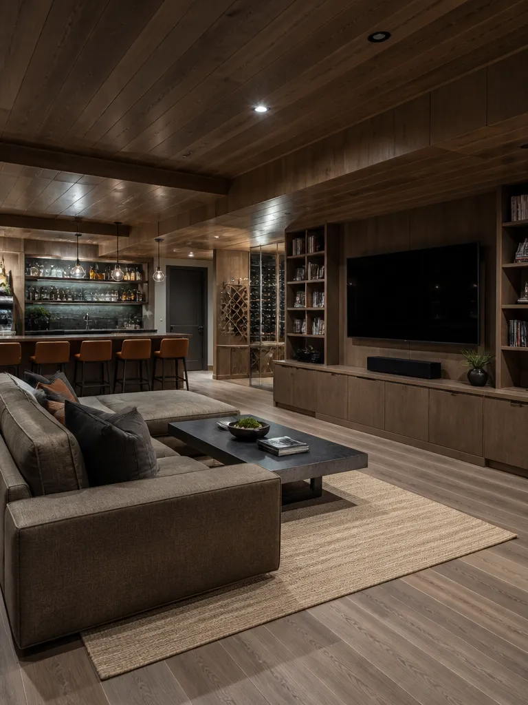 Wood Paneling Basement