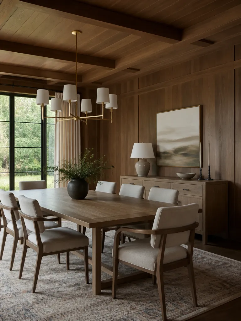 Wood Paneling Dining Room
