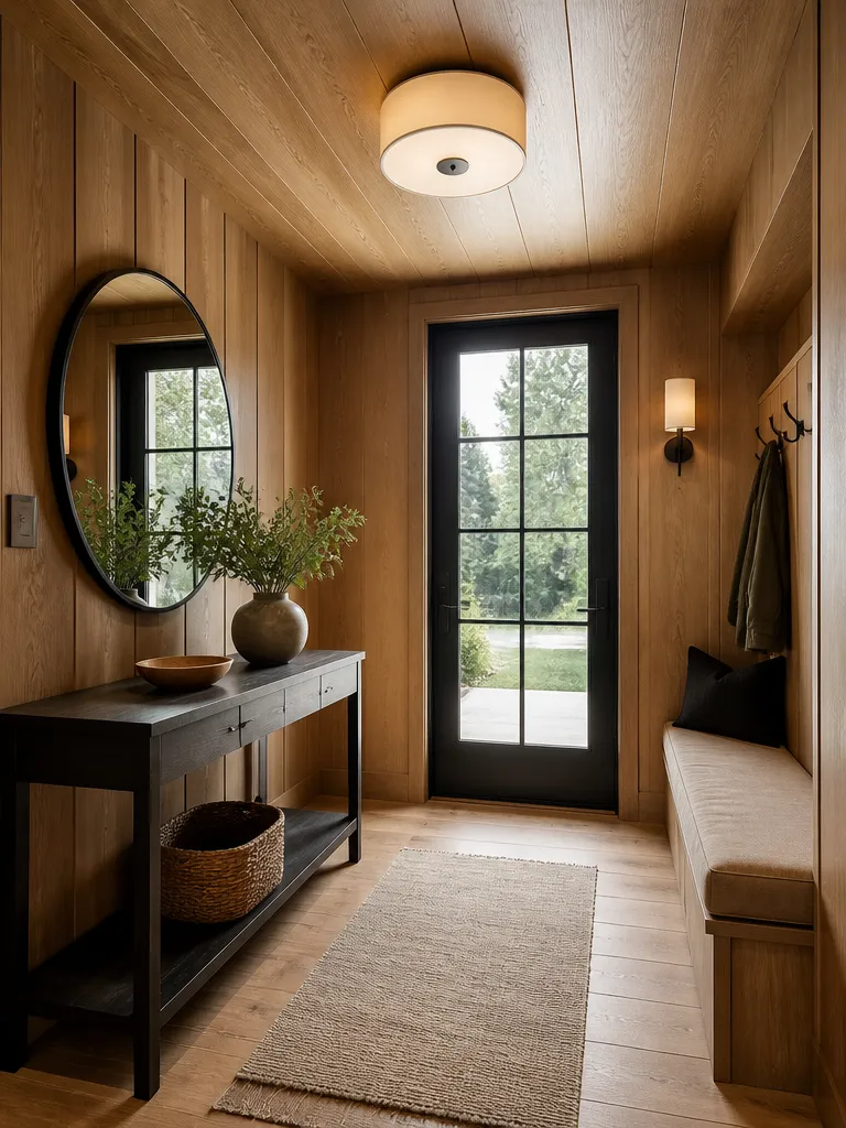 Wood Paneling Entryway