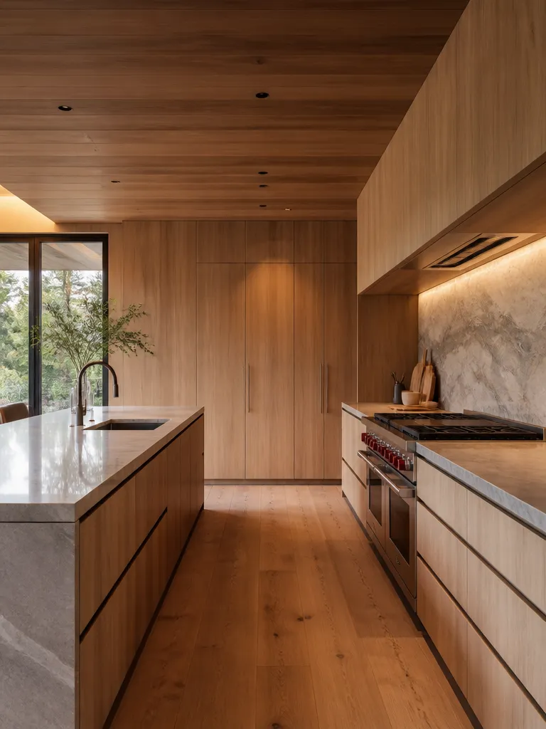 Wood Paneling Kitchen Luxury editorial staging