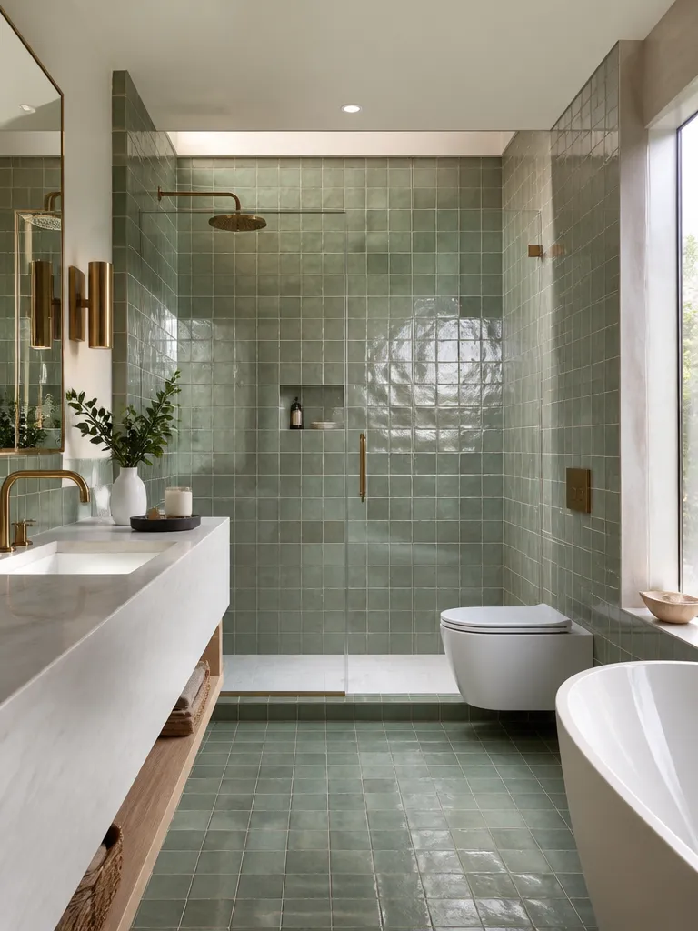 Zellige Tile Bathroom Luxury editorial staging