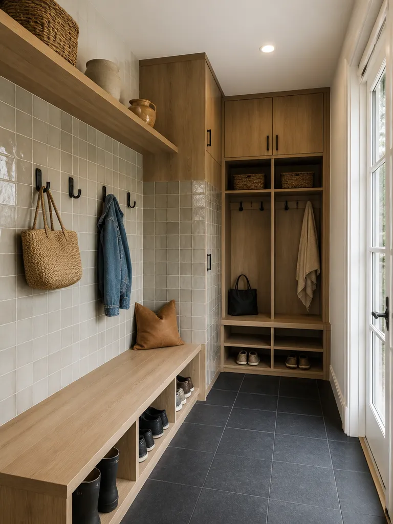 Zellige Tile Mudroom