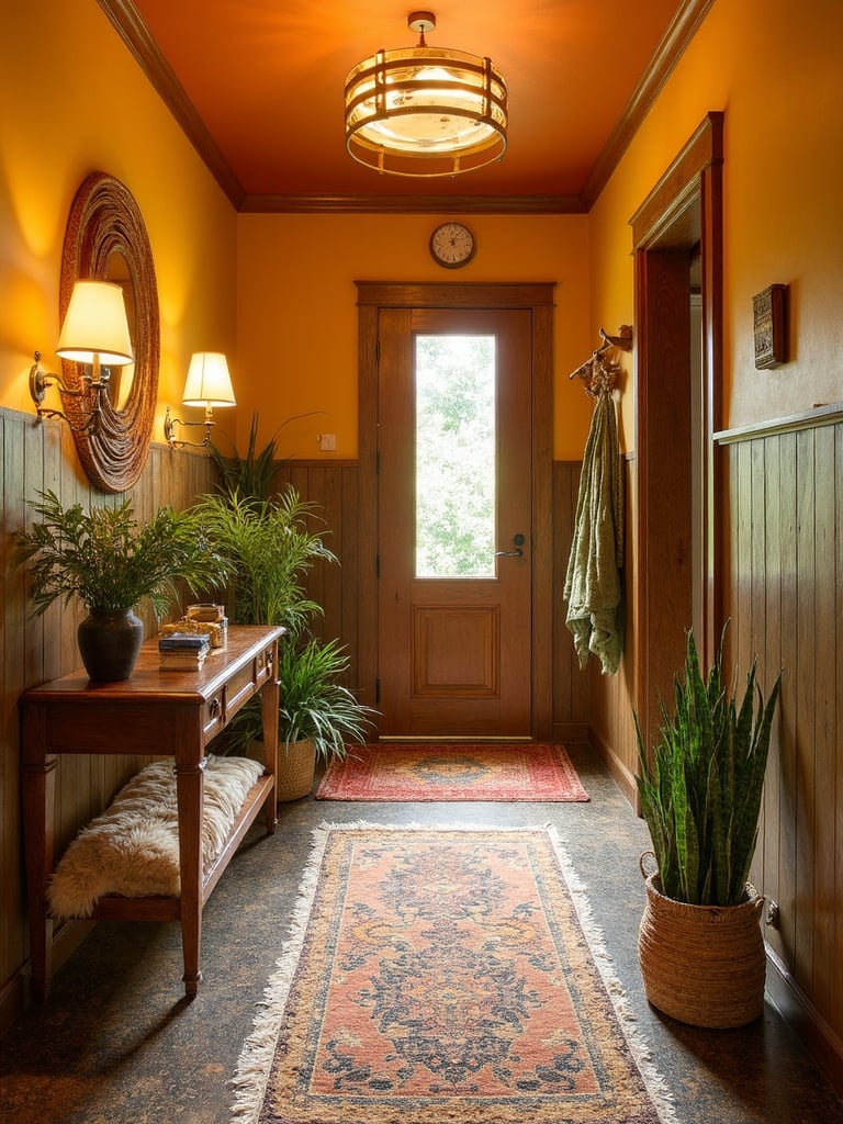 1970s Entryway featuring retro, earthy, textured - interior design ideas and inspiration