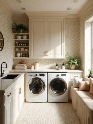 Art Deco Laundry Room Design