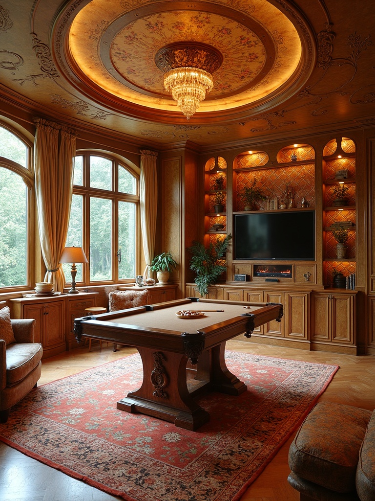Art Nouveau Game Room - Art Nouveau Game Room interior design inspiration
