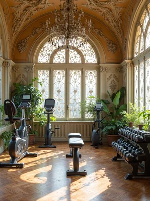 Art Nouveau Home Gym Design