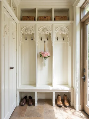Art Nouveau Mudroom Design