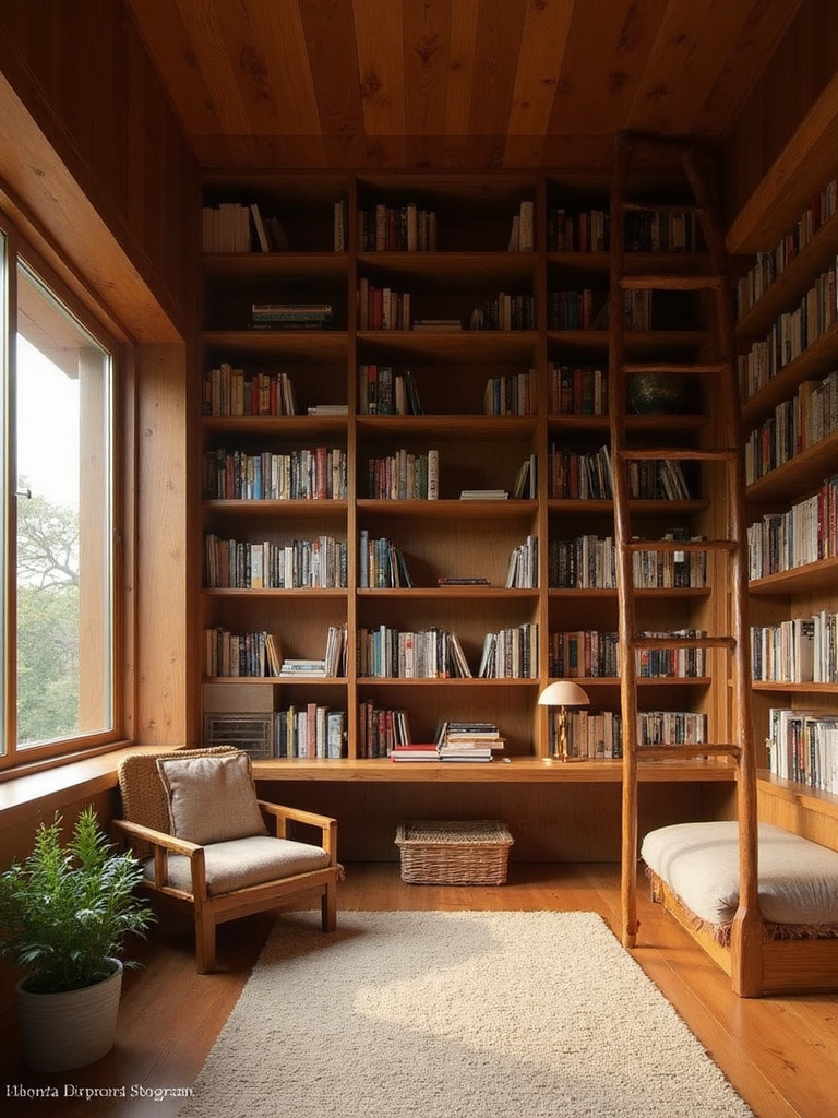 Asian Zen Library - Asian Zen Library interior design inspiration