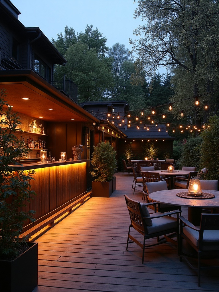 Bar Lounge Deck featuring sophisticated ambiance, mood lighting, elegant entertainment - interior design ideas and inspiration